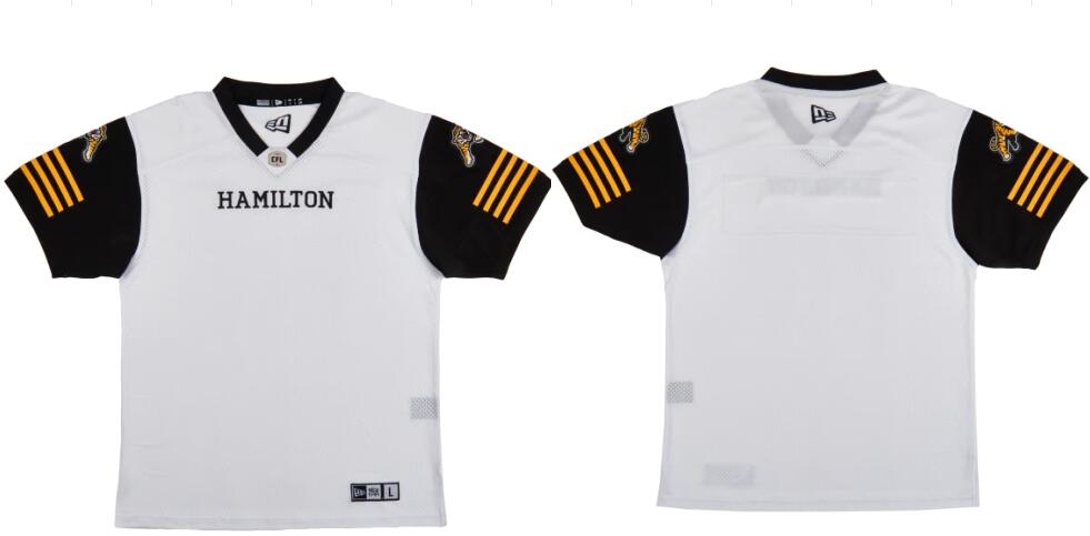 CFL Hamilton tiger cats Blank Crested Away White Jersey CFL Hamilton tiger cats Blank Crested Away White Jersey