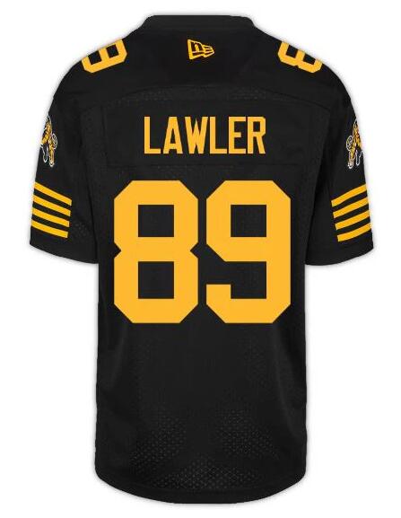 CFL Hamilton tiger cats #89 LAWLER Black Crested Home Replica Jersey CFL Hamilton tiger cats #89 LAWLER Black Crested Home Replica Jersey