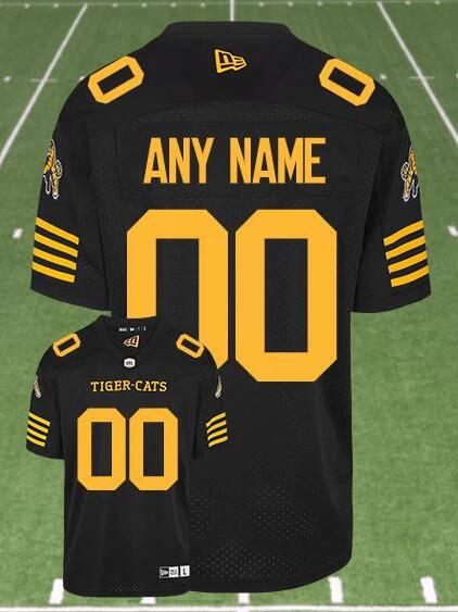 CFL Hamilton tiger cats Custom Black Crested Home Replica Jersey CFL Hamilton tiger cats Custom Black Crested Home Replica Jersey