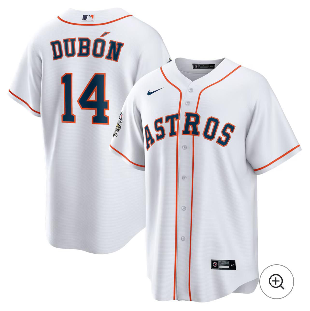Houston Astros #14 Mauricio Dubon Nike White Home Jersey Houston Astros #14 Mauricio Dubon Nike White Home Jersey