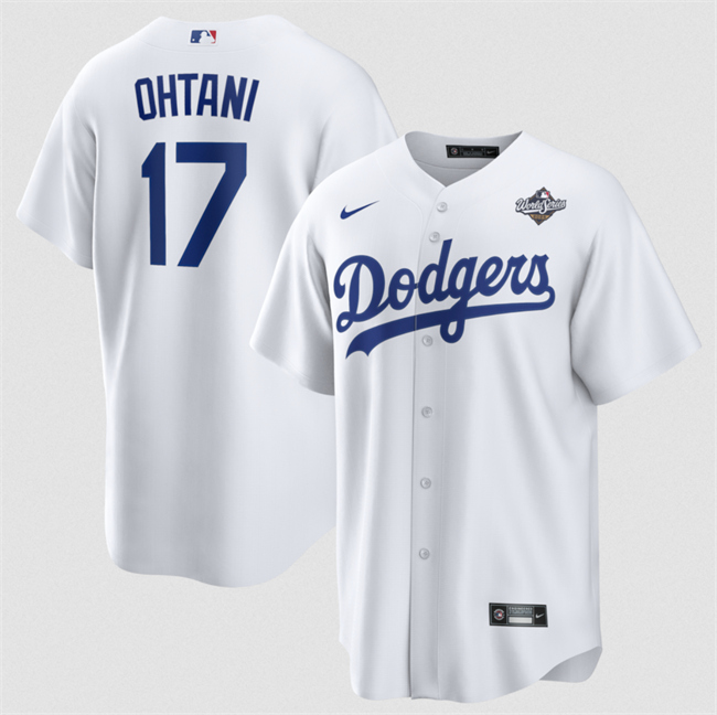 Los Angeles Dodgers #17 Shohei Ohtani White 2025 World Series Home Cool Base Stitched Baseball Jersey Los Angeles Dodgers #17 Shohei Ohtani White 2025 World Series Home Cool Base Stitched Baseball Jersey