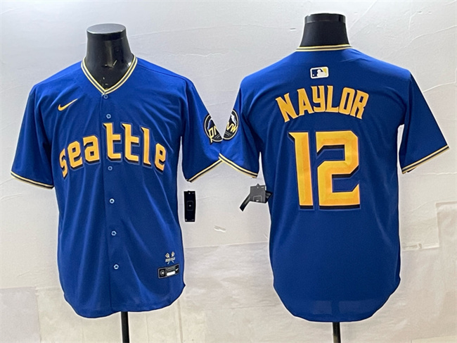 Seattle Mariners #12 Josh Naylor Royal 2025 Limited Stitched jersey Seattle Mariners #12 Josh Naylor Royal 2025 Limited Stitched jersey