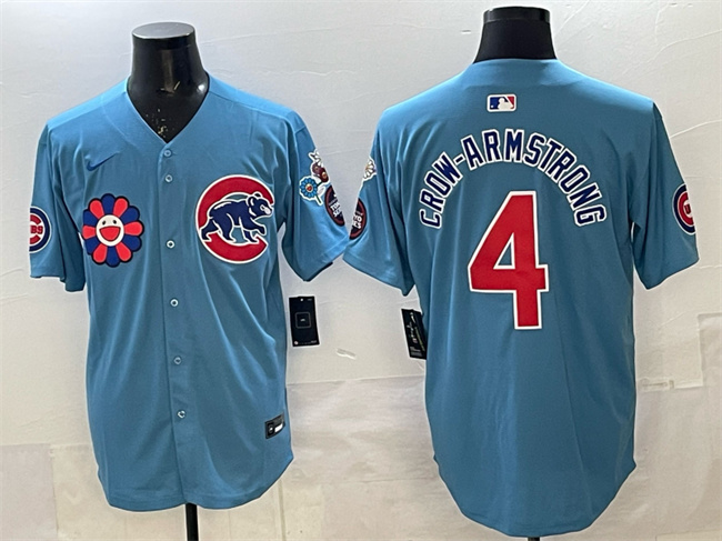 Chicago Cubs #4 Pete Crow-Armstrong Blue 2025 Tokyo Series 2nd Alternate Limited Stitched Baseball Jersey Chicago Cubs #4 Pete Crow-Armstrong Blue 2025 Tokyo Series 2nd Alternate Limited Stitched Baseball Jersey