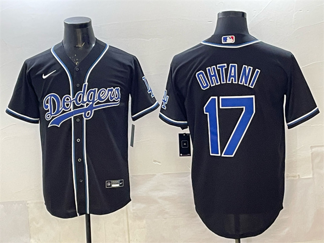Los Angeles Dodgers #17 Shohei Ohtani Black Fashion Cool Base Stitched Baseball Jersey Los Angeles Dodgers #17 Shohei Ohtani Black Fashion Cool Base Stitched Baseball Jersey