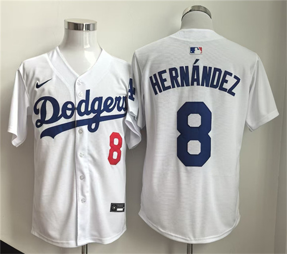 Los Angeles Dodgers #8 Enrique Hernandez WhiteLimited Stitched Baseball Jersey Los Angeles Dodgers #8 Enrique Hernandez WhiteLimited Stitched Baseball Jersey