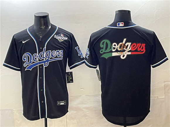 Los Angeles Dodgers Team Big Logo Black Fashion 2025 World Series Cool Base Stitched Baseball Jersey Los Angeles Dodgers Team Big Logo Black Fashion 2025 World Series Cool Base Stitched Baseball Jersey
