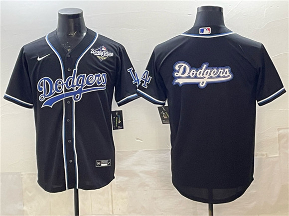 Los Angeles Dodgers Team Big Logo Black Fashion 2025 World Series Cool Base Stitched Baseball Jersey Los Angeles Dodgers Team Big Logo Black Fashion 2025 World Series Cool Base Stitched Baseball Jersey
