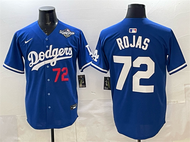 Los Angeles Dodgers #72 Miguel Rojas Royal 2025 World Series Patch Limited Stitched Baseball Jersey Los Angeles Dodgers #72 Miguel Rojas Royal 2025 World Series Patch Limited Stitched Baseball Jersey