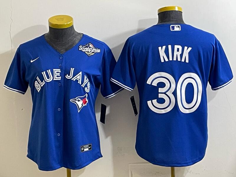 Toronto Blue Jays #30 Alejandro Kirk Royal 2025 World Series Cool Base Stitched Baseball Jersey Toronto Blue Jays #30 Alejandro Kirk Royal 2025 World Series Cool Base Stitched Baseball Jersey