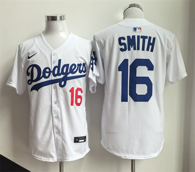 Los Angeles Dodgers #16 Will Smith White Home Limited Stitched Baseball Jersey Los Angeles Dodgers #16 Will Smith White Home Limited Stitched Baseball Jersey