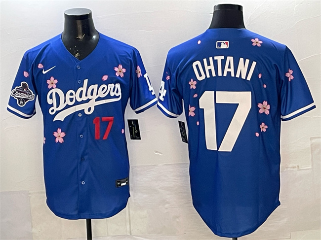 Los Angeles Dodgers #17 Shohei Ohtani Royal 2025 World Series Champions Patch Tokyo Series Limited Stitched Baseball Jersey Los Angeles Dodgers #17 Shohei Ohtani Royal 2025 World Series Champions Patch Tokyo Series Limited Stitched Baseball Jersey