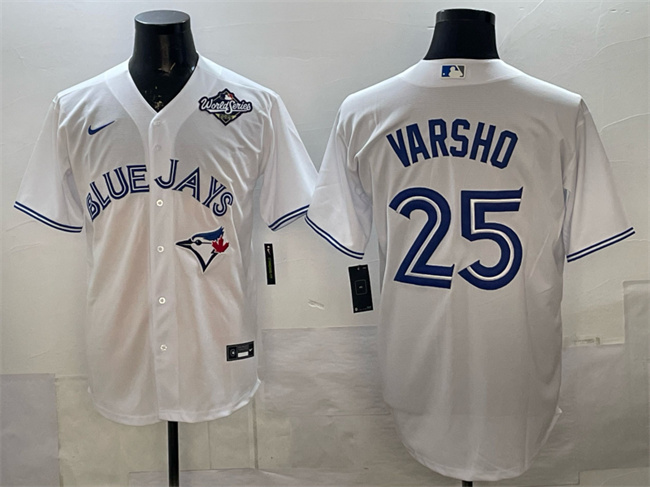 Toronto Blue Jays #25 Daulton Varsho White 2025 World Series Home Cool Base Stitched Baseball Jersey Toronto Blue Jays #25 Daulton Varsho White 2025 World Series Home Cool Base Stitched Baseball Jersey
