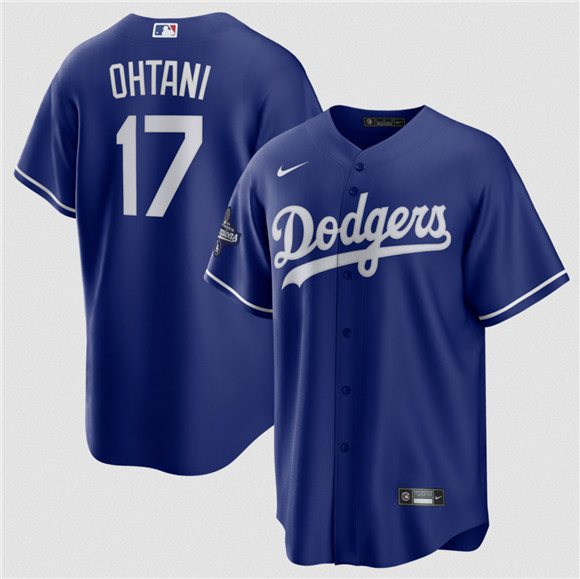 Los Angeles Dodgers #17 Shohei Ohtani Blue 2025 World Series Champions Stitched Baseball Jersey Los Angeles Dodgers #17 Shohei Ohtani Blue 2025 World Series Champions Stitched Baseball Jersey