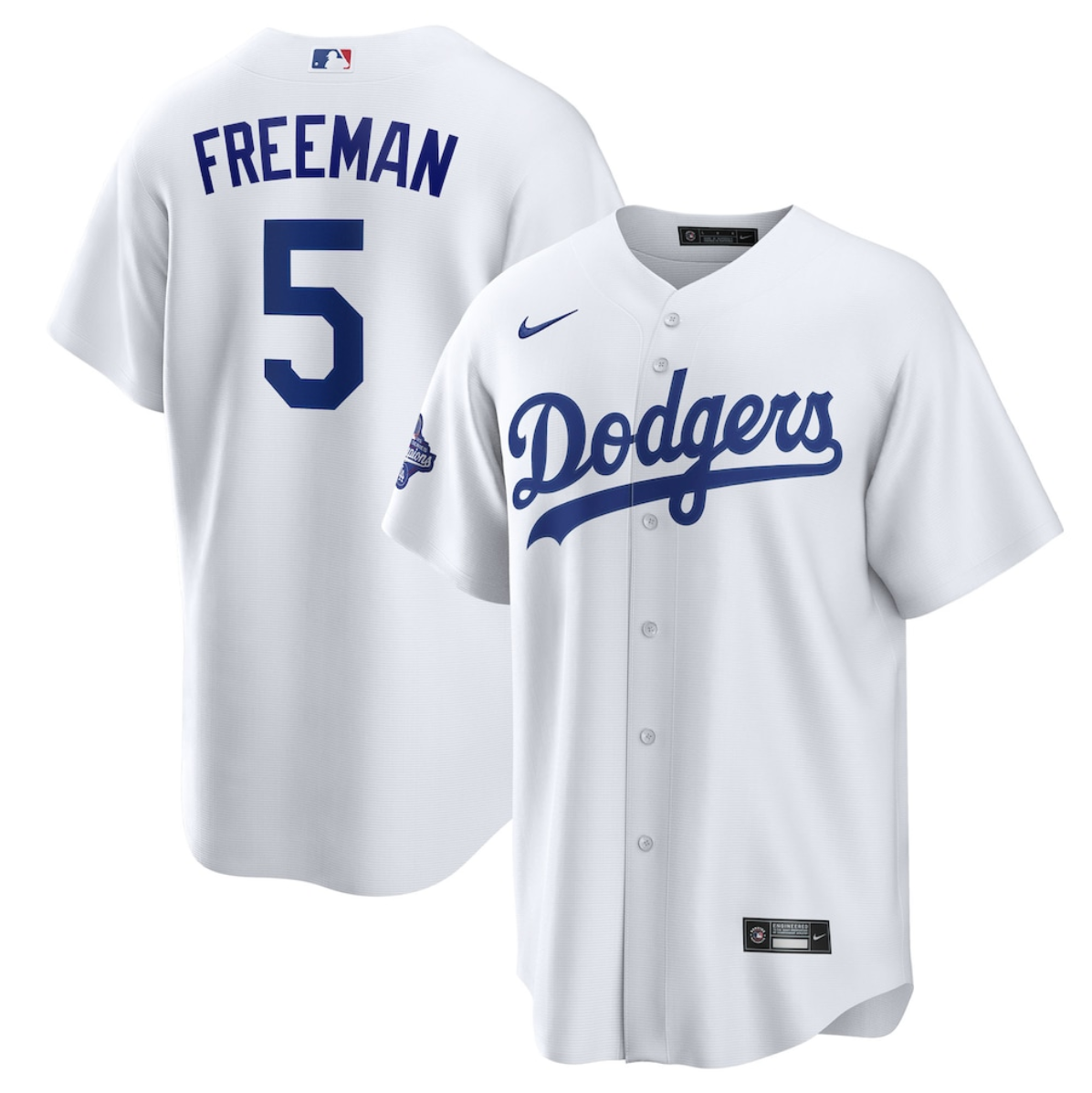 Los Angeles Dodgers #5 Freddie Freeman White 2025 World Series Champions Home Cool Base Stitched Baseball Jersey Los Angeles Dodgers #5 Freddie Freeman White 2025 World Series Champions Home Cool Base Stitched Baseball Jersey
