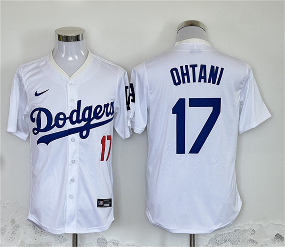 Los Angeles Dodgers #17 Shohei Ohtani White Home Limited Stitched Baseball Jersey Los Angeles Dodgers #17 Shohei Ohtani White Home Limited Stitched Baseball Jersey