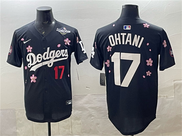 Los Angeles Dodgers #17 Shohei Ohtani Black 2025 World Series Patch Tokyo Series Limited Stitched Baseball Jersey Los Angeles Dodgers #17 Shohei Ohtani Black 2025 World Series Patch Tokyo Series Limited Stitched Baseball Jersey
