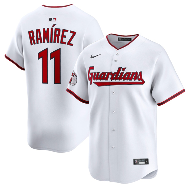 Cleveland Guardians #11 Jose Ramirez White Home Limited Stitched Baseball Jersey