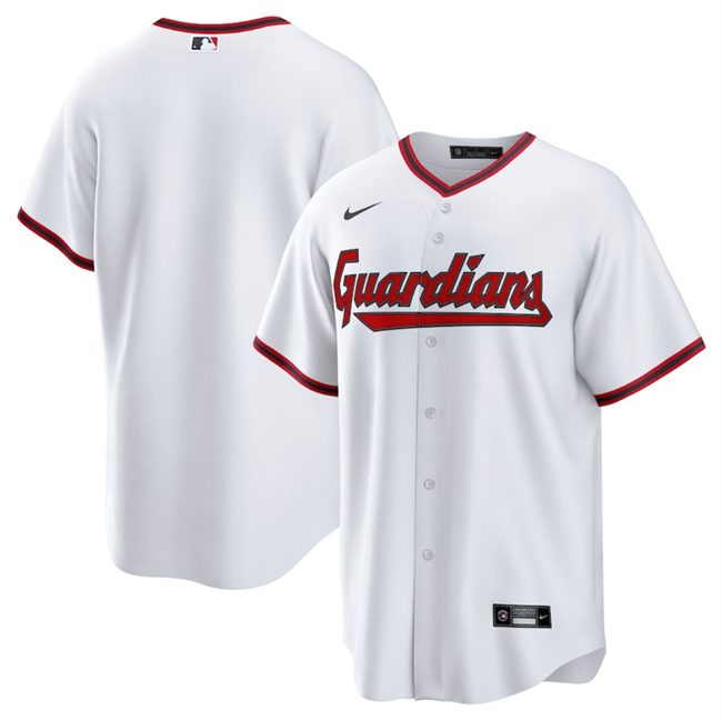 Cleveland Guardians Blank White Cool Base Limited Stitched Baseball Jersey