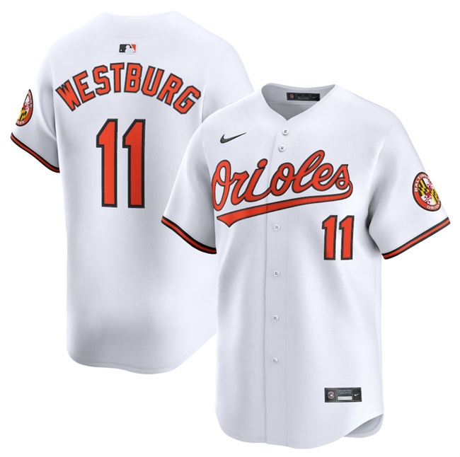 Baltimore Orioles #11 Jordan Westburg White 2025 Home Limited Cool Base Stitched Baseball Jersey Baltimore Orioles #11 Jordan Westburg White 2025 Home Limited Cool Base Stitched Baseball Jersey