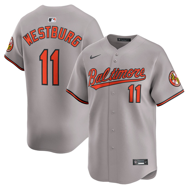 Baltimore Orioles #11 Jordan Westburg Gray 2025 Limited Cool Base Stitched Baseball Jersey Baltimore Orioles #11 Jordan Westburg Gray 2025 Limited Cool Base Stitched Baseball Jersey