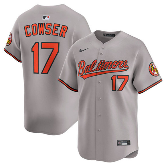 Baltimore Orioles #17 Colton Cowser Gray 2025 Limited Stitched Baseball Jersey Baltimore Orioles #17 Colton Cowser Gray 2025 Limited Stitched Baseball Jersey