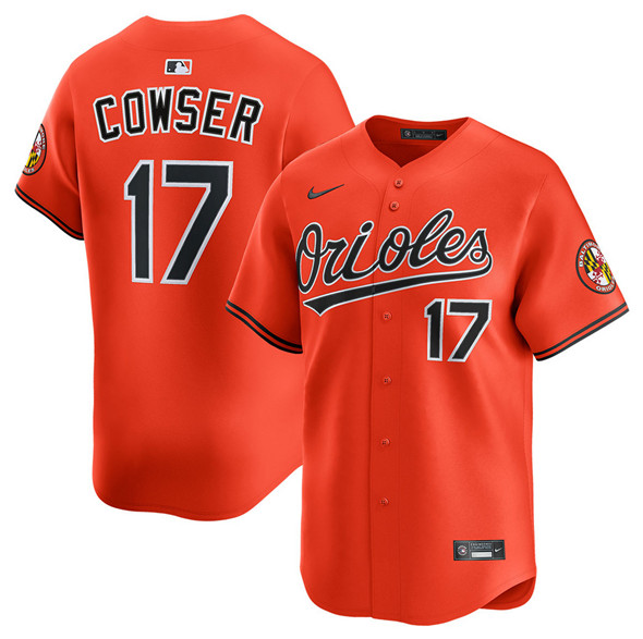 Baltimore Orioles #17 Colton Cowser Orange 2025 2nd Alternate Limited Stitched Baseball Jersey Baltimore Orioles #17 Colton Cowser Orange 2025 2nd Alternate Limited Stitched Baseball Jersey
