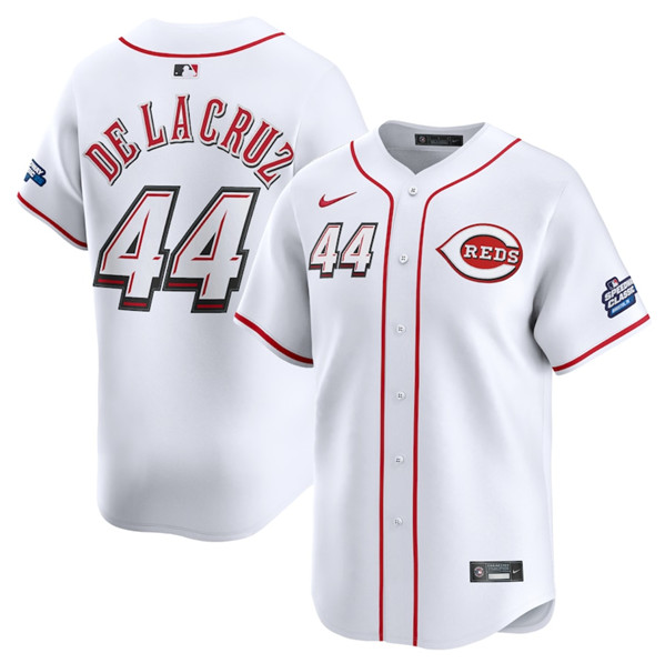 Cincinnati Reds #44 Elly De La Cruz White 2025 Speedway Classic Home Limited Stitched Baseball Jersey Cincinnati Reds #44 Elly De La Cruz White 2025 Speedway Classic Home Limited Stitched Baseball Jersey