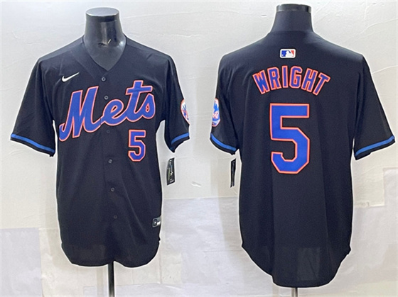 New York Mets #5 David Wright Black Limited Stitched Baseball Jersey New York Mets #5 David Wright Black Limited Stitched Baseball Jersey