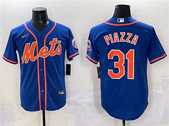 New York Mets #31 Mike Piazza Blue Cool Base Stitched Baseball Jersey New York Mets #31 Mike Piazza Blue Cool Base Stitched Baseball Jersey