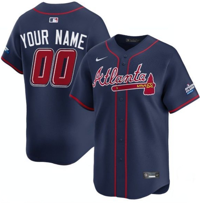 Atlanta Braves Active Player Custom Navy 2025 Speedway Classic Alternate Limited Stitched Baseball Jersey Atlanta Braves Active Player Custom Navy 2025 Speedway Classic Alternate Limited Stitched Baseball Jersey
