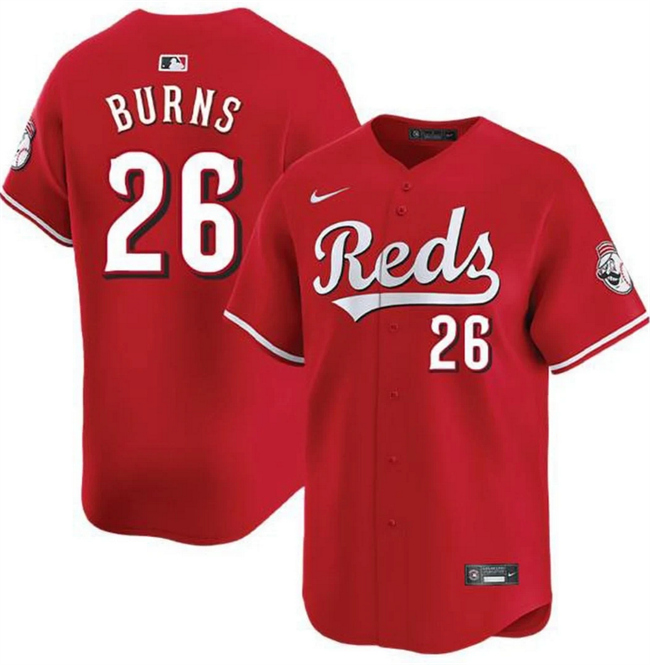 Cincinnati Reds #26 Chase Burns Red Limited Stitched Baseball Jersey Cincinnati Reds #26 Chase Burns Red Limited Stitched Baseball Jersey
