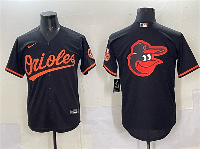Baltimore Orioles Black Team Big Logo Cool Base Stitched Jersey Baltimore Orioles Black Team Big Logo Cool Base Stitched Jersey
