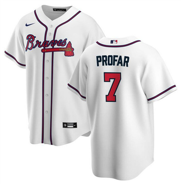 Atlanta Braves #7 Jurickson Profar White 2025 Cool Base Stitched Baseball Jersey Atlanta Braves #7 Jurickson Profar White 2025 Cool Base Stitched Baseball Jersey
