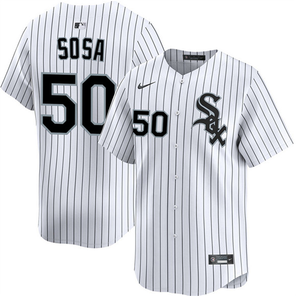 Chicago White Sox #50 Lenyn Sosa White 2025 Home Limited Stitched Baseball Jersey Chicago White Sox #50 Lenyn Sosa White 2025 Home Limited Stitched Baseball Jersey