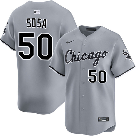 Chicago White Sox #50 Lenyn Sosa Gray 2025 Limited Stitched Baseball Jersey Chicago White Sox #50 Lenyn Sosa Gray 2025 Limited Stitched Baseball Jersey