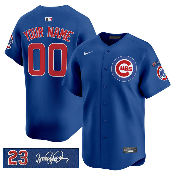 Chicago Cubs Active Player Custom Royal 'Ryne Sandberg Tribute' Vapor Limited V3 Stitched Baseball Jersey Chicago Cubs Active Player Custom Royal 'Ryne Sandberg Tribute' Vapor Limited V3 Stitched Baseball Jersey