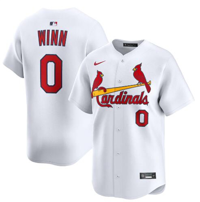 St. Louis Cardinals #0 Masyn Winn White Home Limited Stitched Baseball Jersey St. Louis Cardinals #0 Masyn Winn White Home Limited Stitched Baseball Jersey