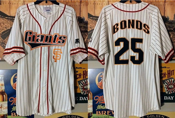 San Francisco Giants #25 Barry Bonds White Limited Stitched Baseball Jersey San Francisco Giants #25 Barry Bonds White Limited Stitched Baseball Jersey