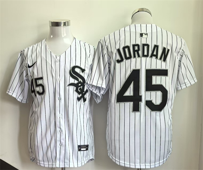 Chicago White Sox #45 Michael Jordan White Limited Stitched Baseball Jersey Chicago White Sox #45 Michael Jordan White Limited Stitched Baseball Jersey