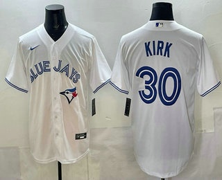 Toronto Blue Jays #30 Alejandro Kirk White Cool Base Jersey  Toronto Blue Jays #30 Alejandro Kirk White Cool Base Jersey