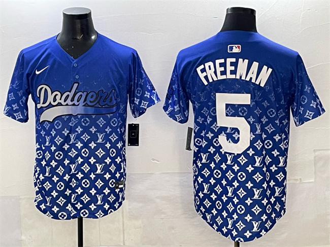 Los Angeles Dodgers #5 Freddie Freeman Blue Limited Stitched Baseball Jersey Los Angeles Dodgers #5 Freddie Freeman Blue Limited Stitched Baseball Jersey