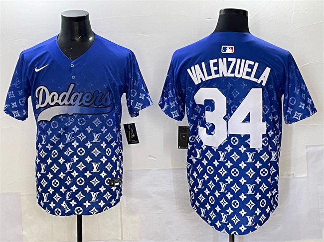 Los Angeles Dodgers #34 Fernando Valenzuela Blue Limited Stitched Baseball Jersey Los Angeles Dodgers #34 Fernando Valenzuela Blue Limited Stitched Baseball Jersey