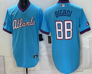 Atlanta Braves #88 Big Boi Blue 2026 City Connect Stadium Stitched Jersey Atlanta Braves #88 Big Boi Blue 2026 City Connect Stadium Stitched Jersey