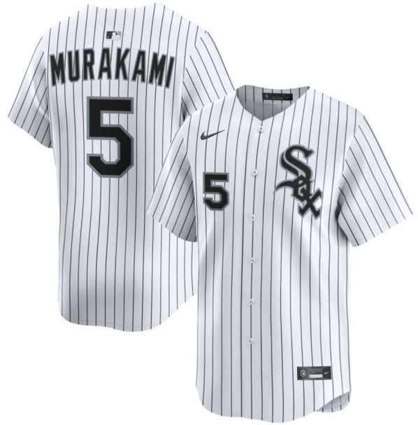 Chicago White Sox #5 Munetaka Murakami White 2025 Home Limited Stitched Baseball Jersey Chicago White Sox #5 Munetaka Murakami White 2025 Home Limited Stitched Baseball Jersey