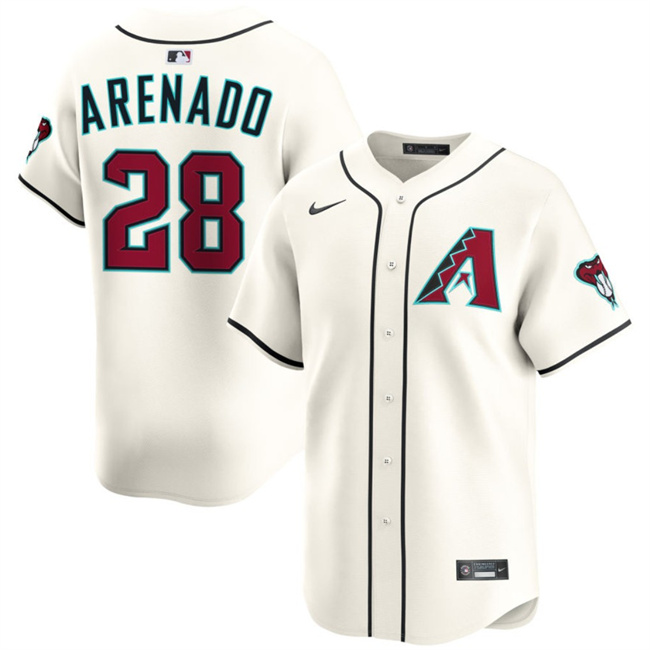 Arizona Diamondbacks #28 Nolan Arenado Cream Home Limited Stitched Baseball Jersey Arizona Diamondbacks #28 Nolan Arenado Cream Home Limited Stitched Baseball Jersey