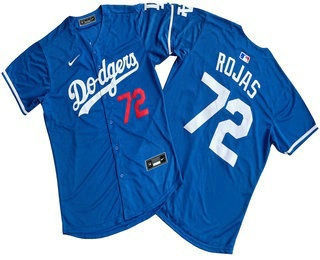 Los Angeles Dodgers #72 Miguel Rojas Blue Limited Stitched Jersey Los Angeles Dodgers #72 Miguel Rojas Blue Limited Stitched Jersey