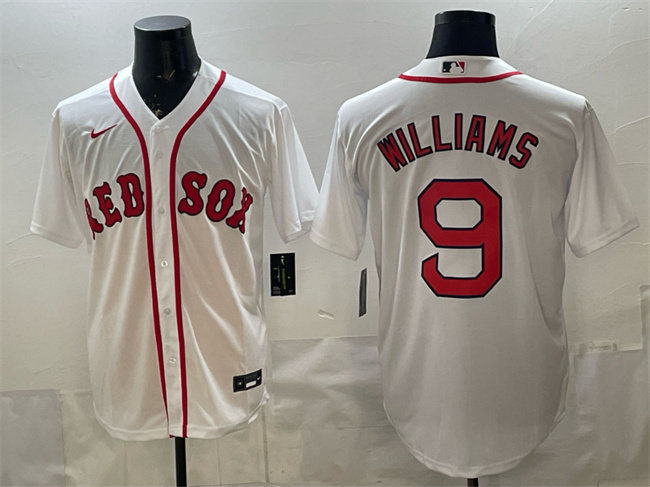 Boston Red Sox #9 Ted Williams White Cool Base Stitched Baseball Jersey Boston Red Sox #9 Ted Williams White Cool Base Stitched Baseball Jersey