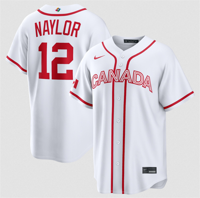 Canada Baseball #12 Josh Naylor White 2026 World Baseball Classic Home Stadium Stitched Jersey Canada Baseball #12 Josh Naylor White 2026 World Baseball Classic Home Stadium Stitched Jersey