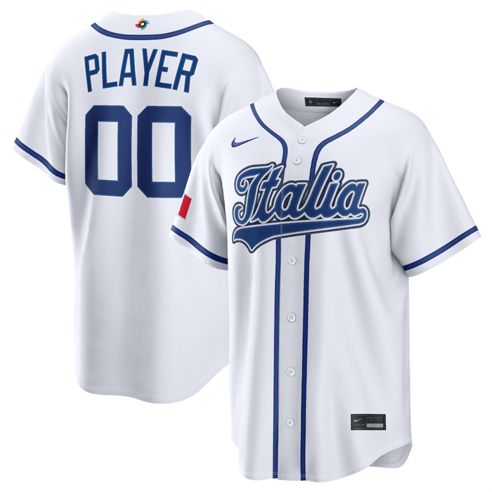 Italy Baseball Active Player Custom 2026 World Baseball Classic Home Stadium Stitched Jersey Italy Baseball Active Player Custom 2026 World Baseball Classic Home Stadium Stitched Jersey