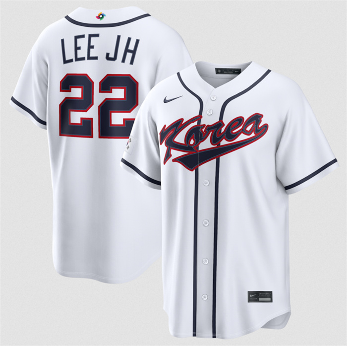 Korea Baseball #22 Jung Hoo Lee White 2026 World Baseball Classic Home Stadium Stitched Jersey Korea Baseball #22 Jung Hoo Lee White 2026 World Baseball Classic Home Stadium Stitched Jersey